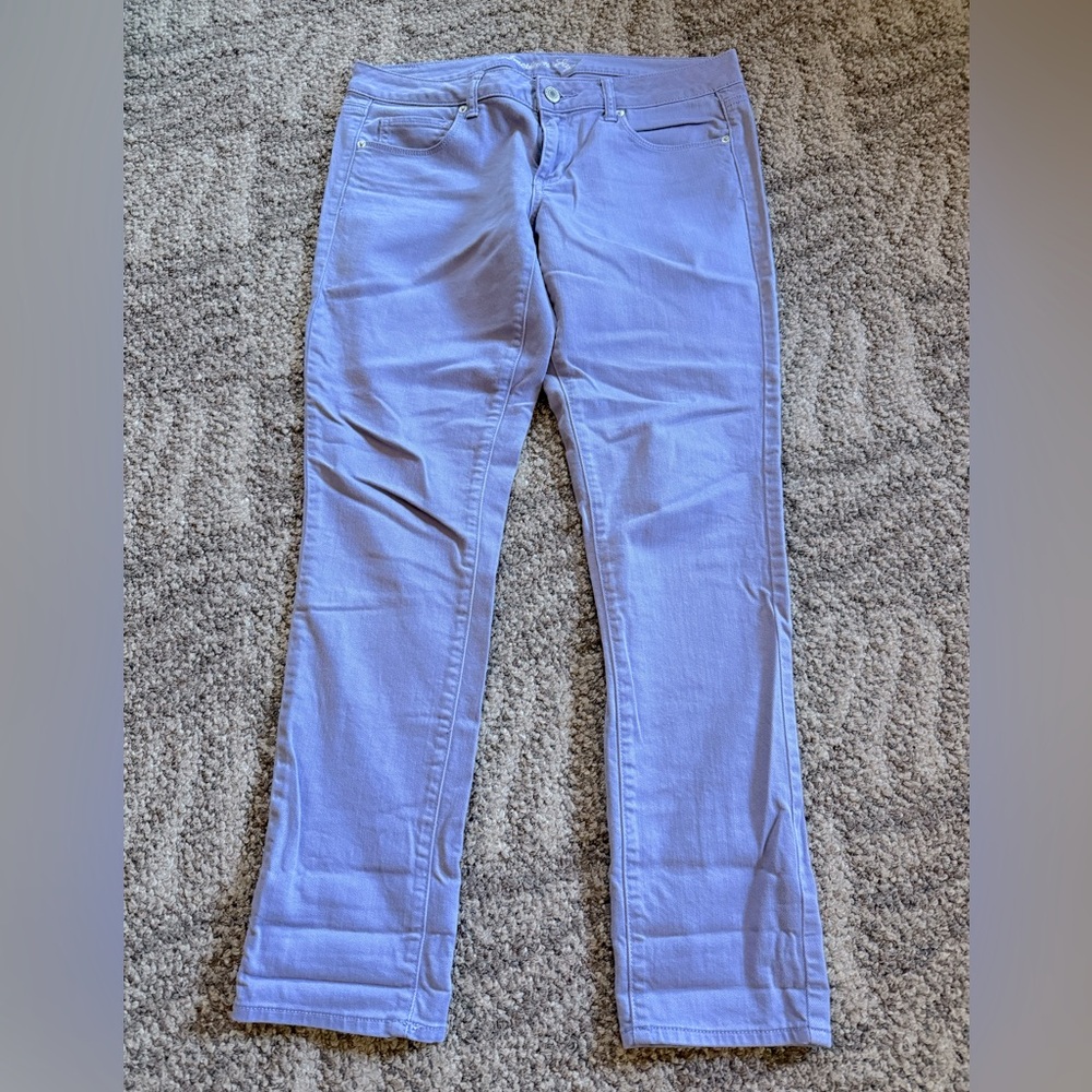 Women's dusty purple American Eagle skinny jeans size 12